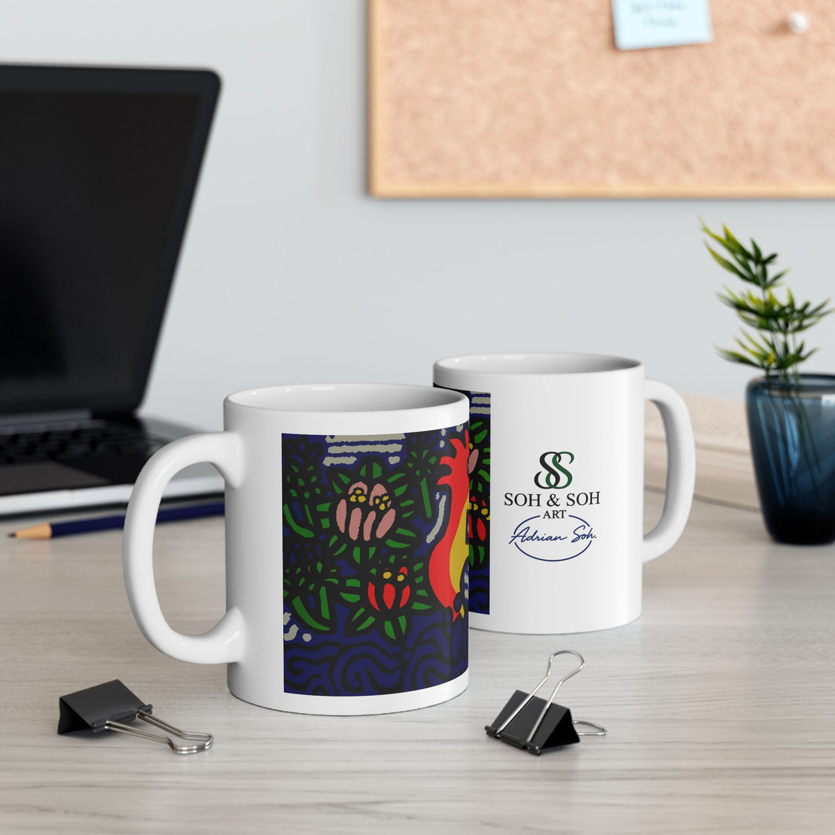 Breaking Through The Surface of A Lotus Pond - Ceramic Mug 11oz