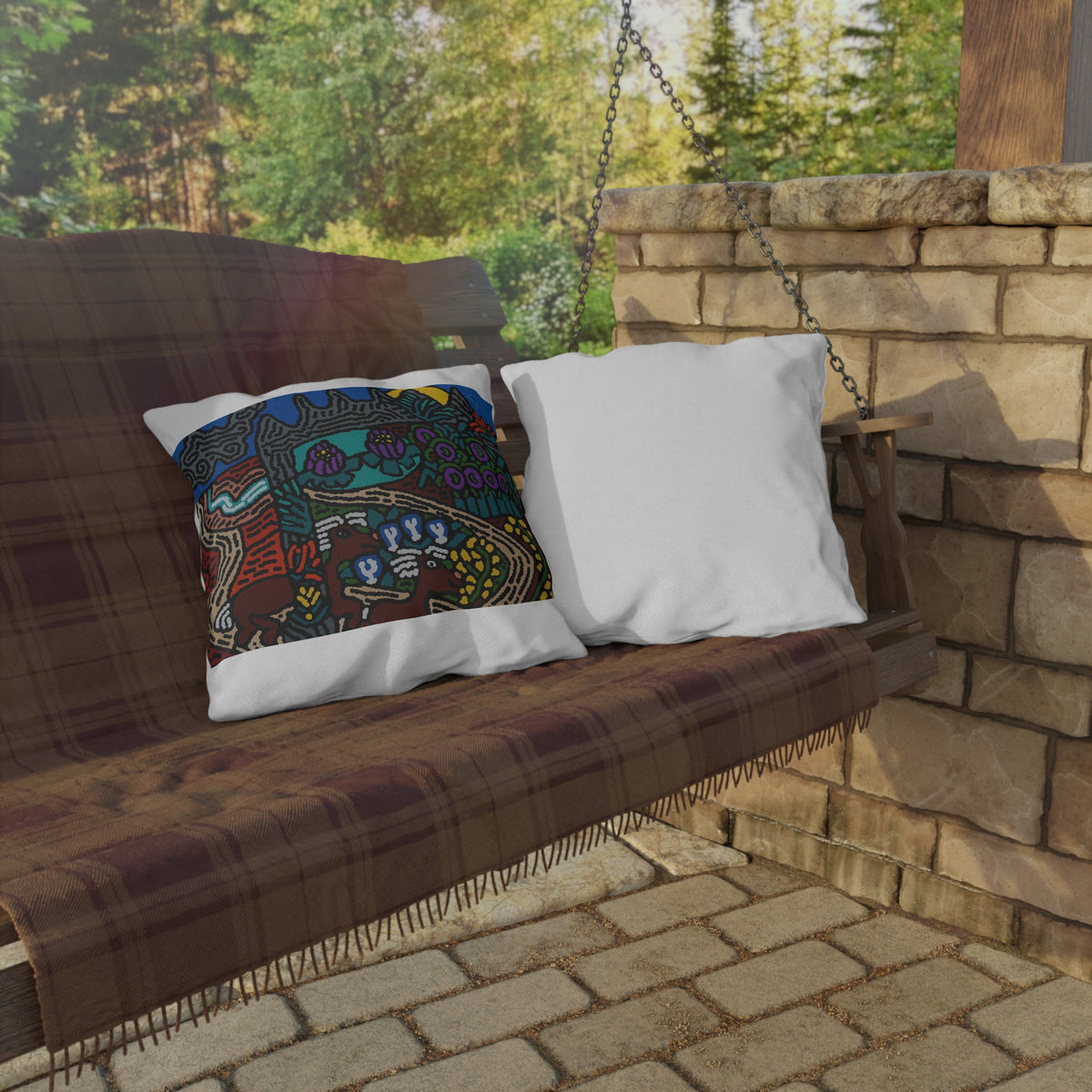 Going to the valley of hope and prosperity — Outdoor Pillow