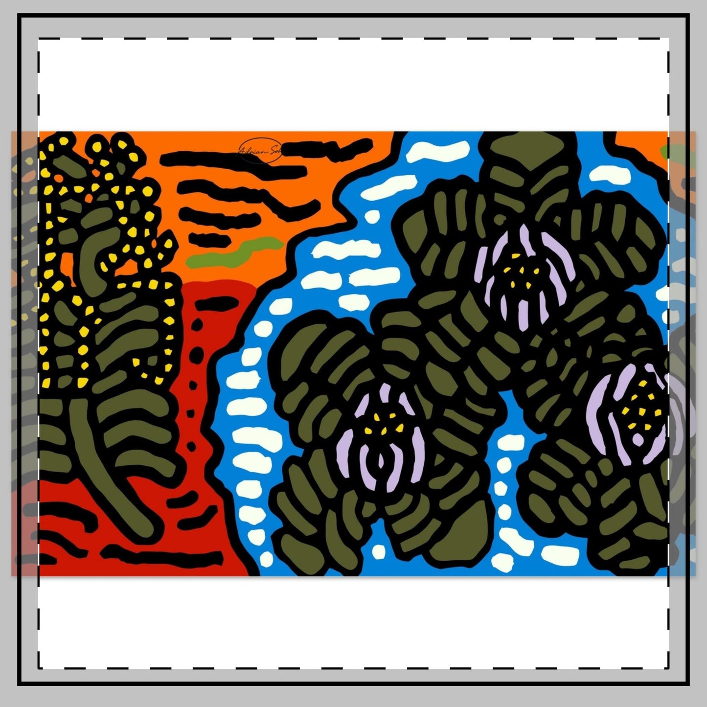 The Sri Lankan Water Lilies Meets The Australian Wattle — Throw Pillow