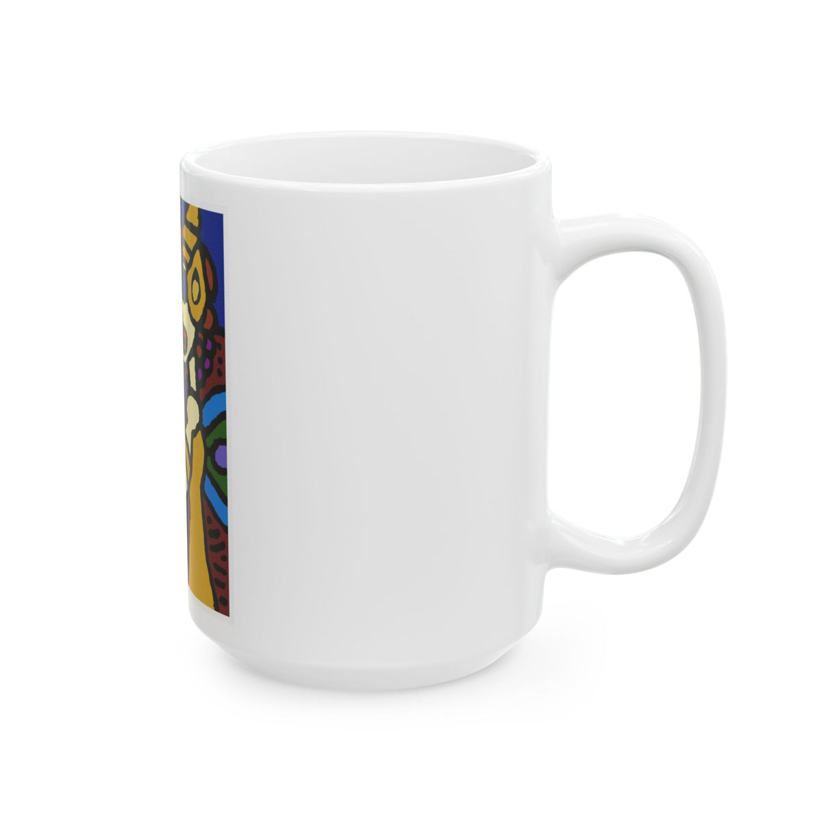 The golden snake being blessed by the fairy Ceramic Mug