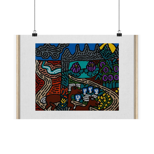 Road to a Sanctuary and Oasis Matte Poster Horizontal (Small)