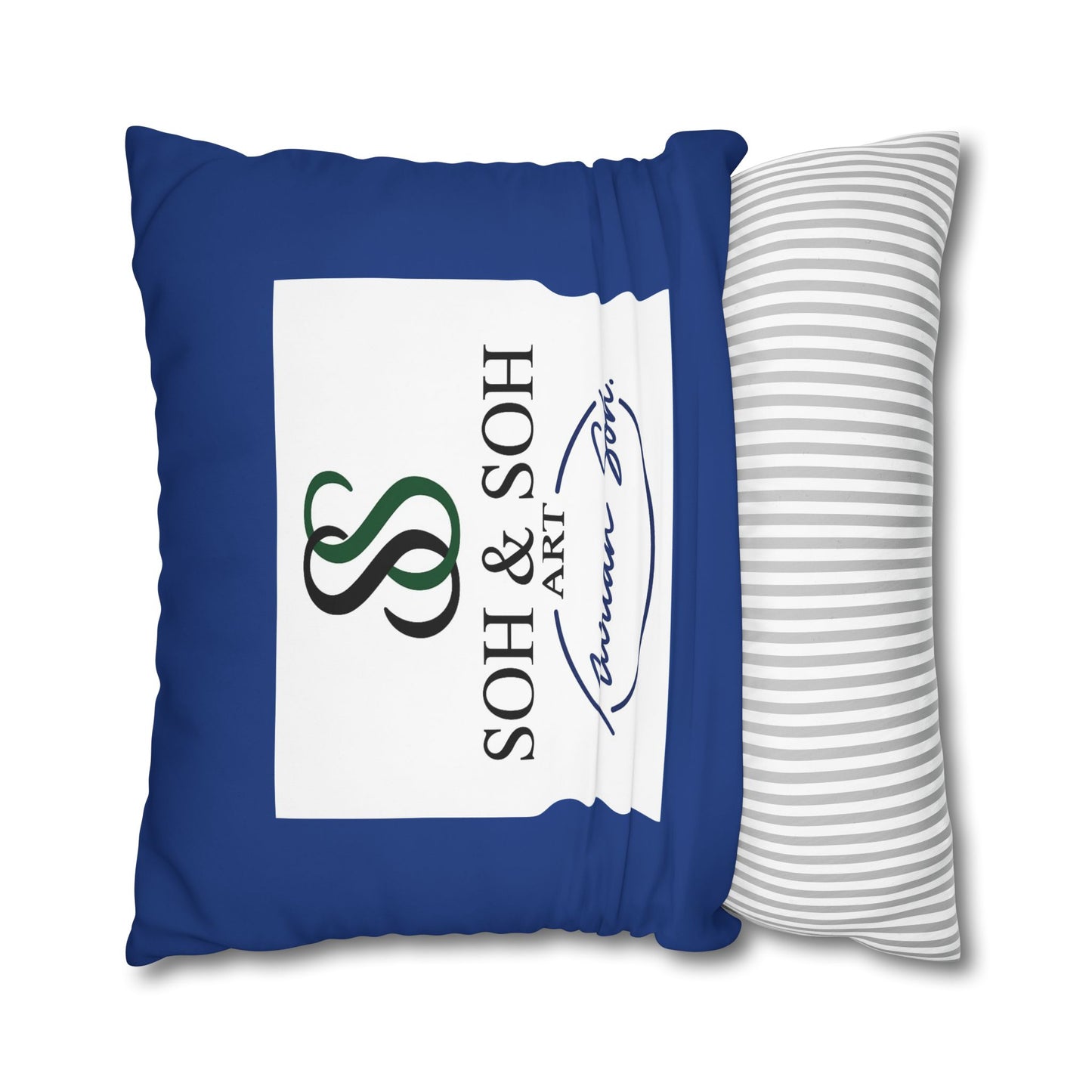 Colorful Folk Art Fox Throw Pillowcase — Square Poly Canvas Decorative Pillow Cover - Breaking through the surface of a lotus pond.