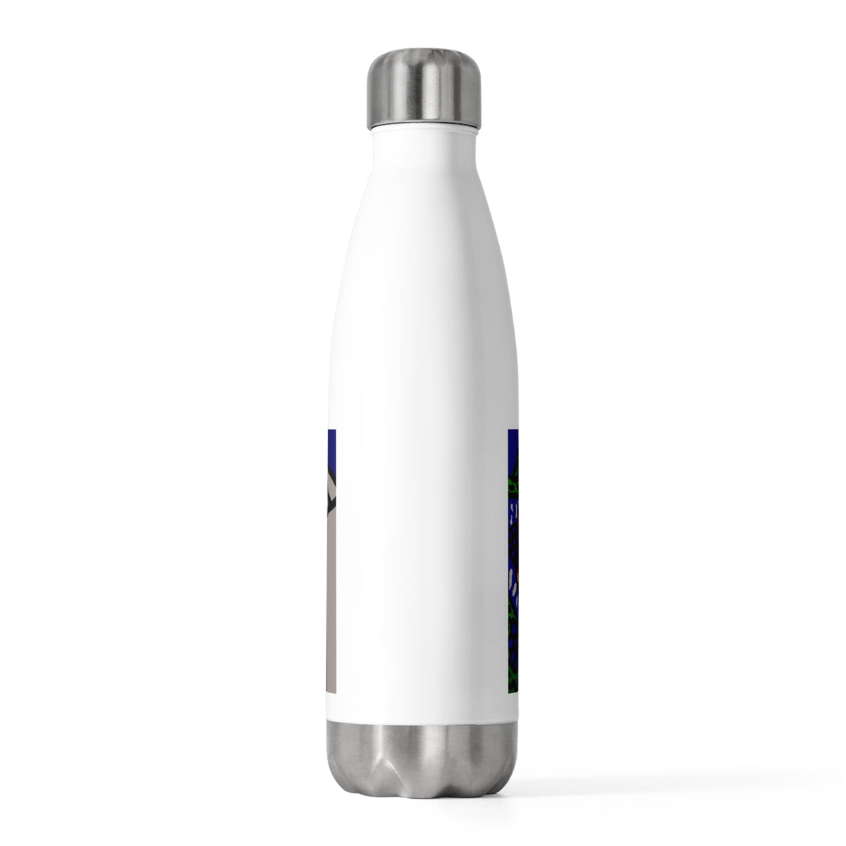 Bunny welcoming a friendly horse on his journey Stainless Steel Water Bottle