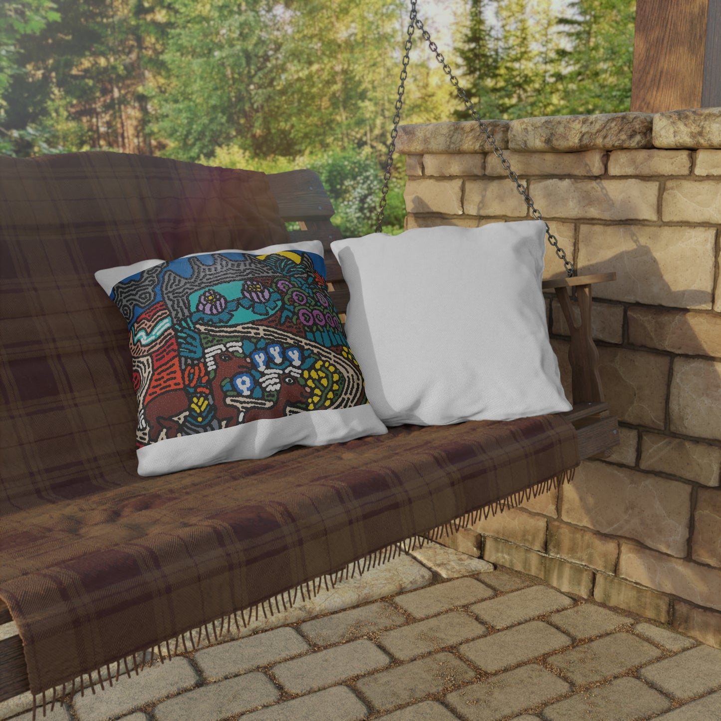 Going to the valley of hope and prosperity — Outdoor Pillow