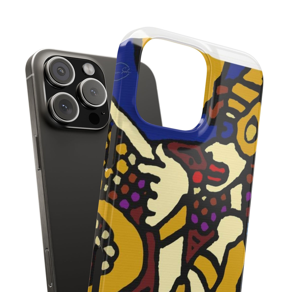 The golden snake being blessed by the fairy Slim Phone Case