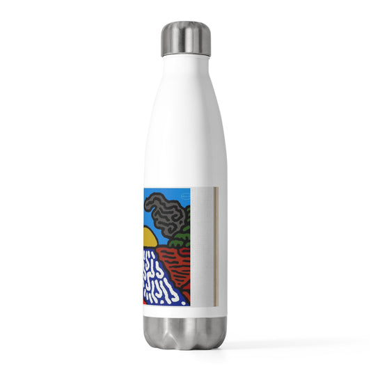 The river that joins the Australian wattle and Lebanese cedar tree in friendship Stainless Steel Water Bottle