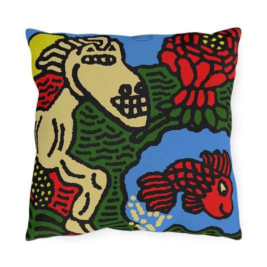 Galloping carefree through life — Outdoor Pillow