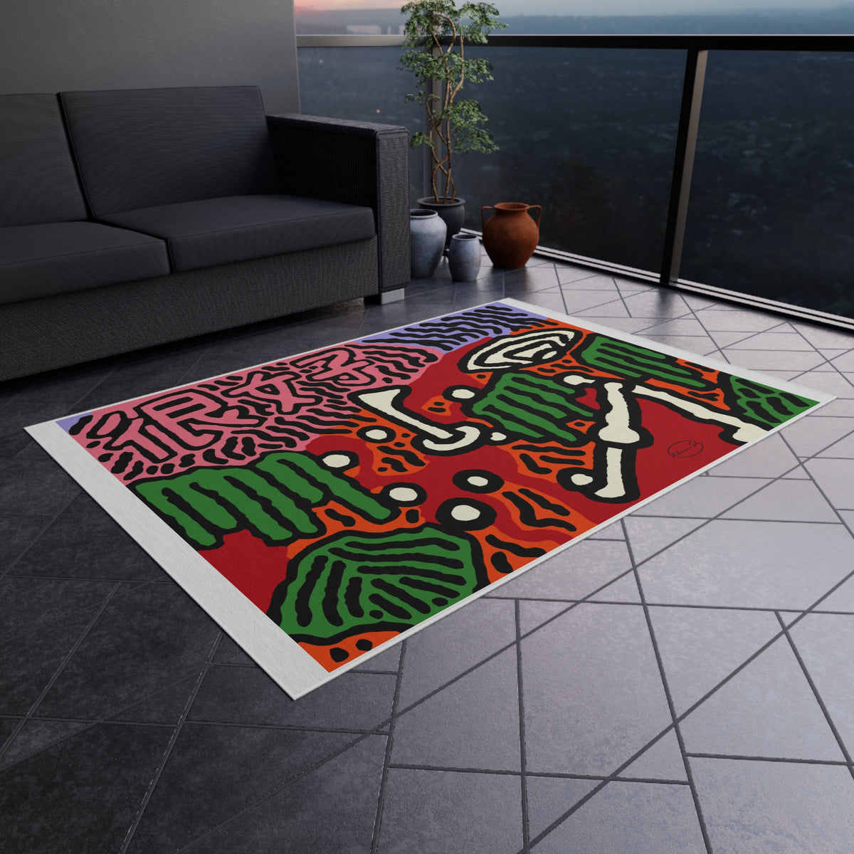 Hitting holes in one throughout life — Outdoor Rug