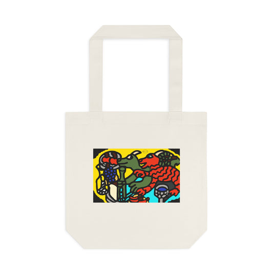 Two dragons enjoying a feast together Classic Tote Bag