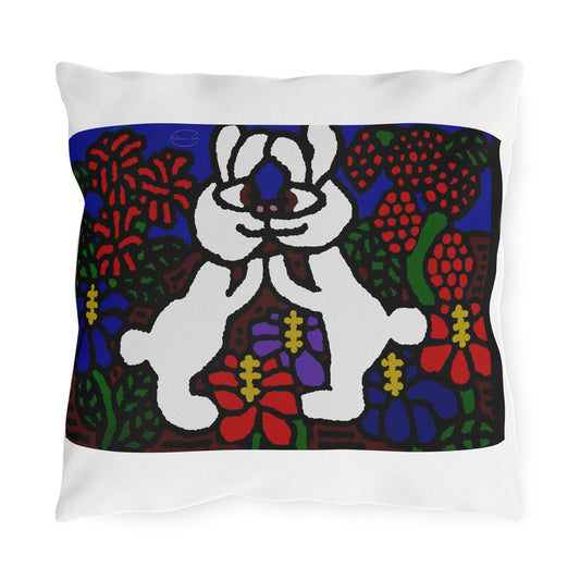 Bunnies in love — Outdoor Pillow