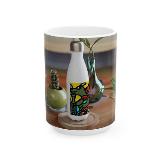 Two dragons enjoying a feast together Ceramic Mug