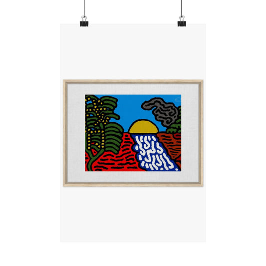 The river that joins the Australian wattle and Lebanese cedar tree in friendship Matte Poster Vertical (Small)
