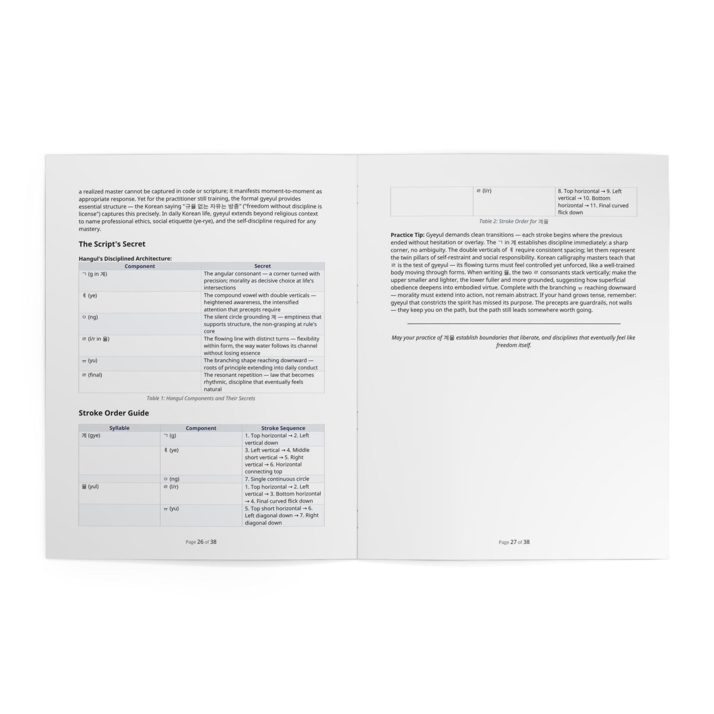 Korean Calligraphy Art Book (Part 2 of 2)