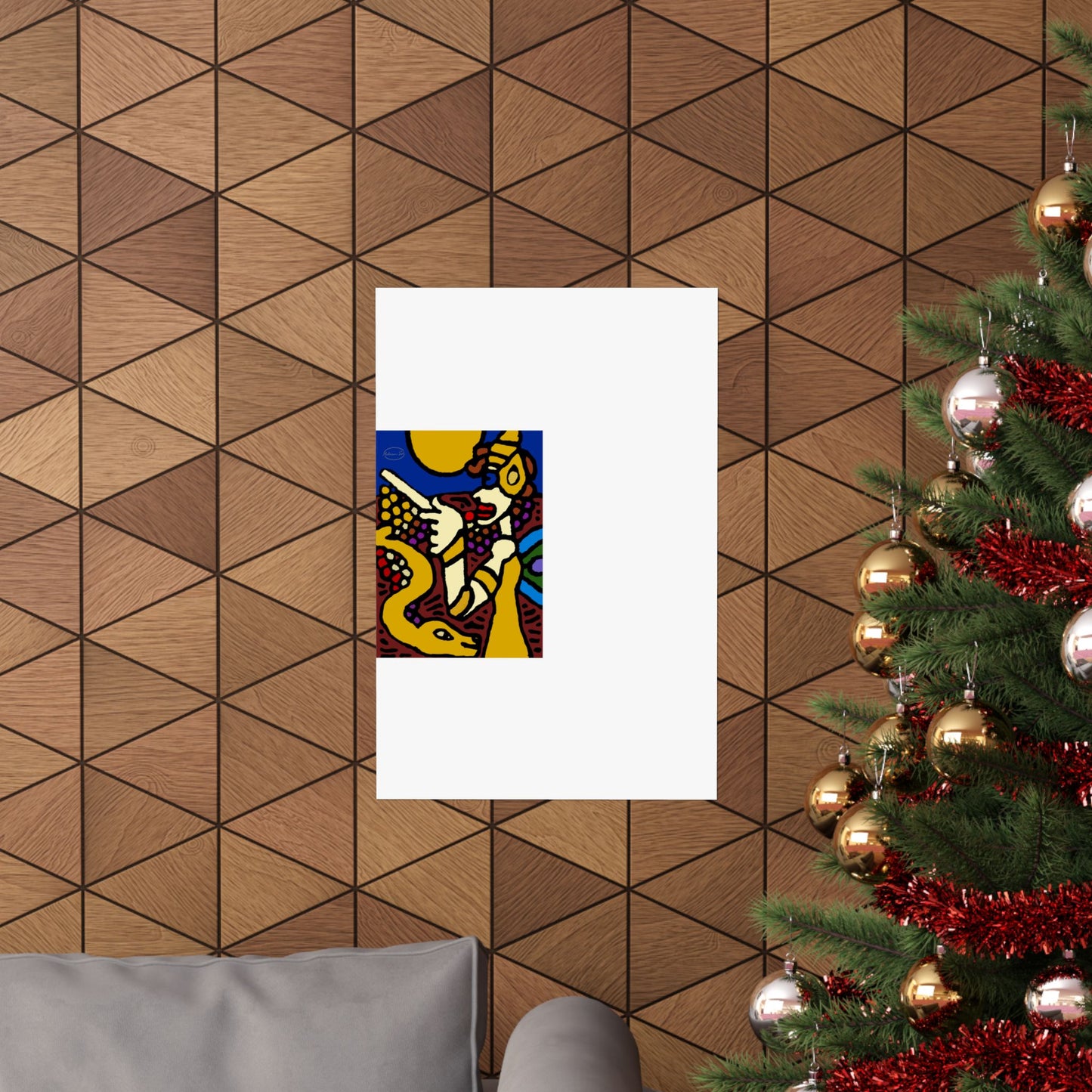 The golden snake being blessed by the fairy Matte Poster Vertical (Large)