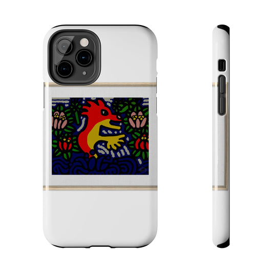 Breaking through the surface of a lotus pond Tough Phone Case