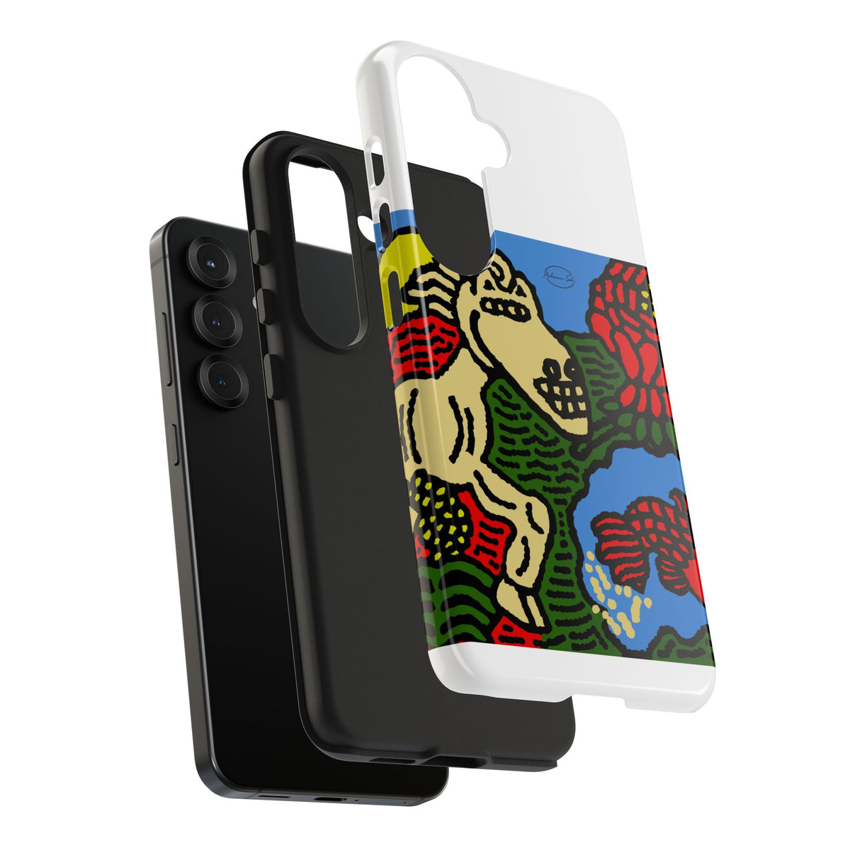 Galloping carefree through life Tough Phone Case