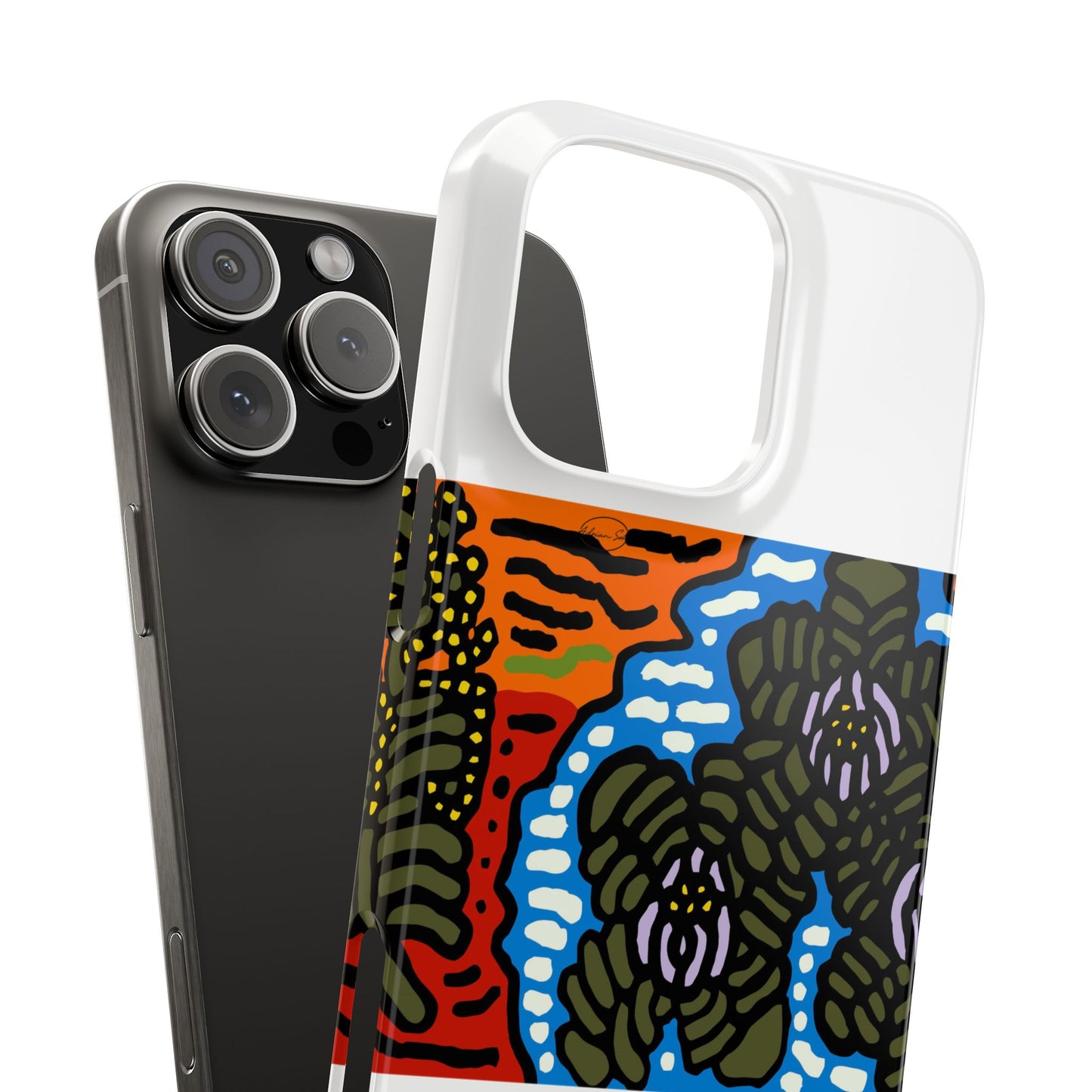 The Sri Lankan water lilies meets the Australian wattle Slim Phone Case