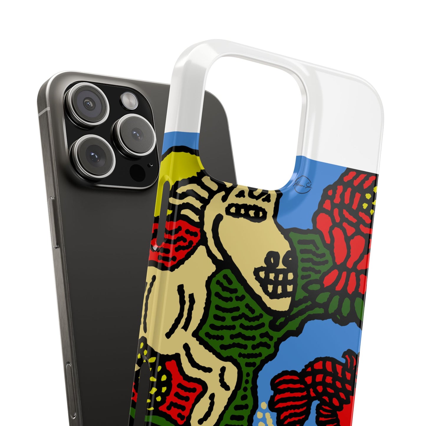 Galloping carefree through life Slim Phone Case