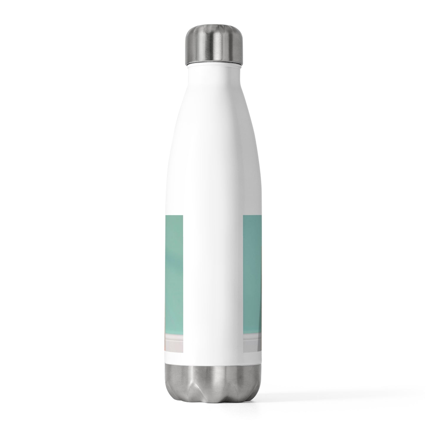 A field of tulips next to a wattle Stainless Steel Water Bottle