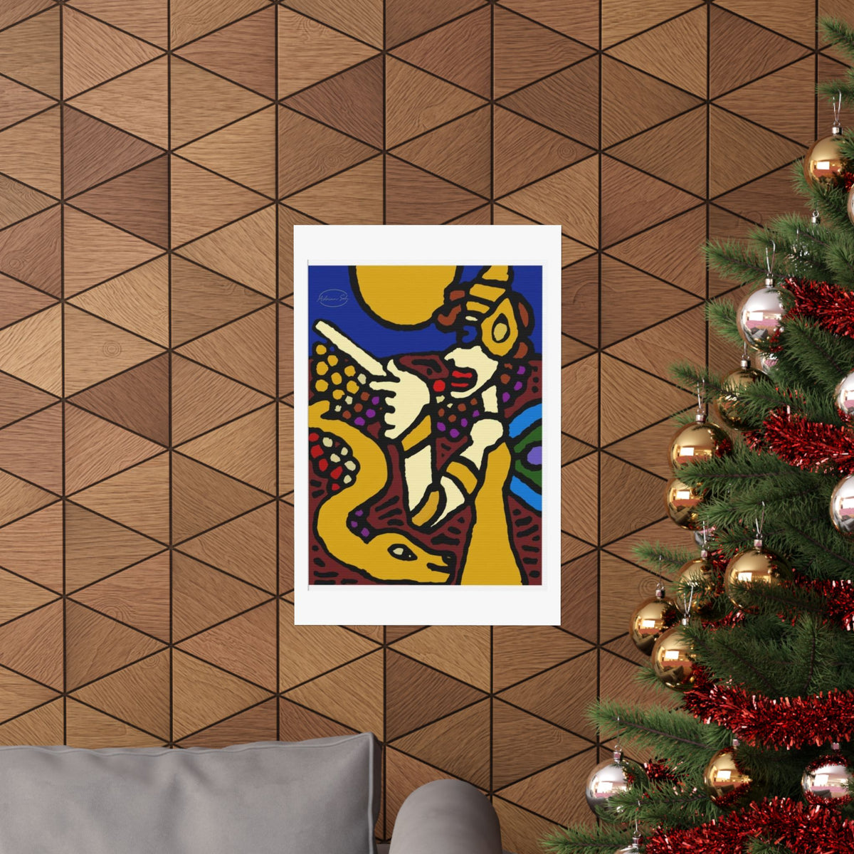 The golden snake being blessed by the fairy Matte Poster Vertical (Large)