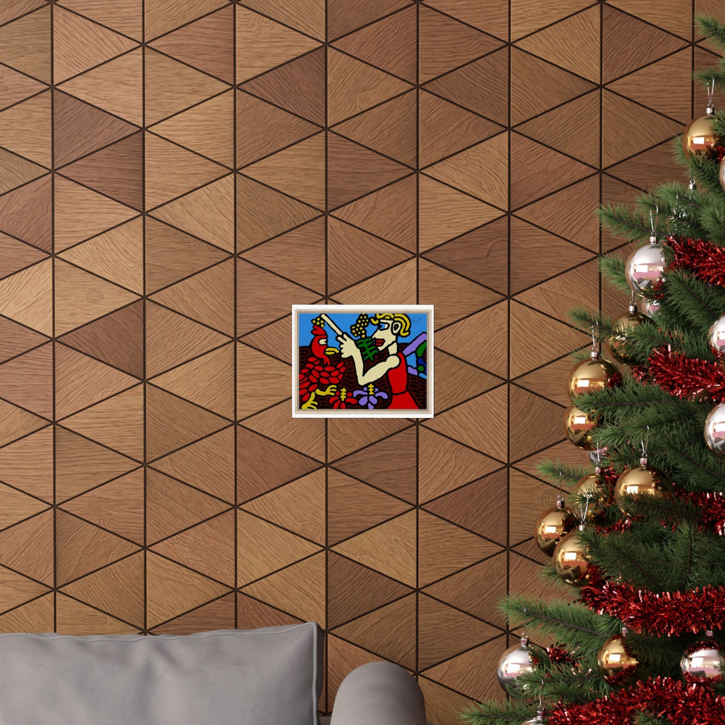The hen gaining a blessing from a fairy Matte Poster Horizontal (Small)