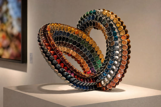 Stunning sculpture made from upcycled coffee pods