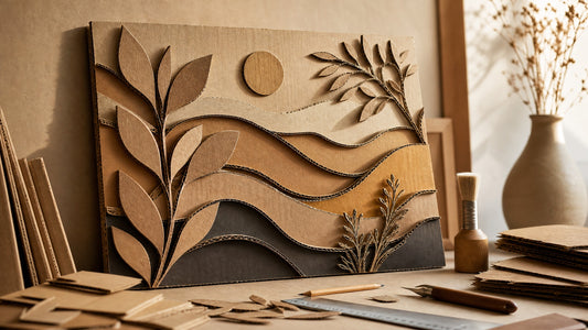 Corrugated Echoes: Turning Shipping Boxes into Layered Cardboard Relief Sculpture