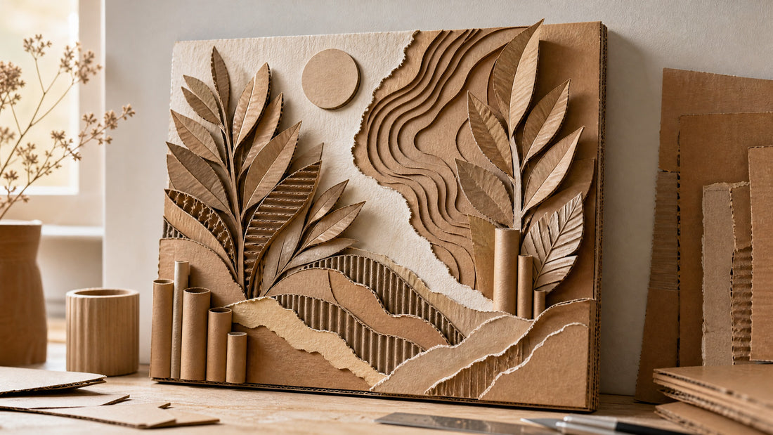 Boxed Light: Building Layered Relief Art from Recycled Cardboard Packaging