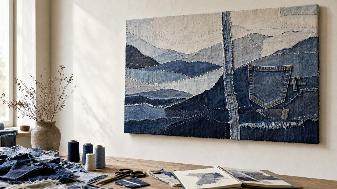 Indigo Salvage: Turning Old Jeans into Recycled Denim Textile Art