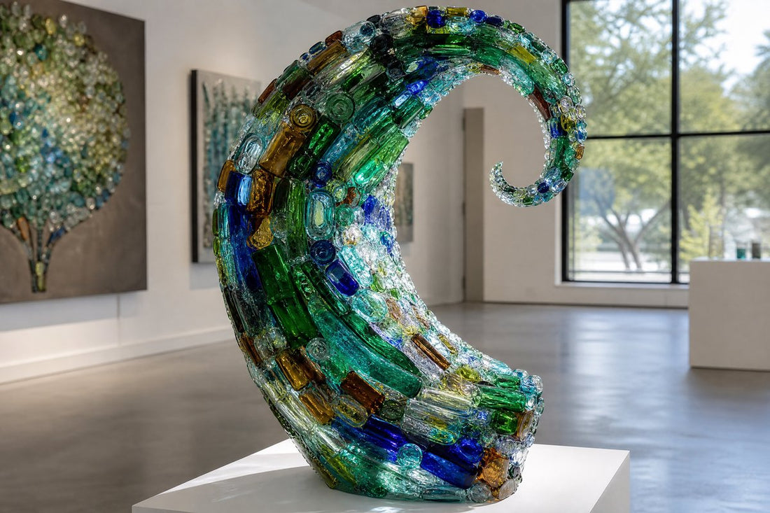 Shimmering Transformations: The Art of Recycled Glass