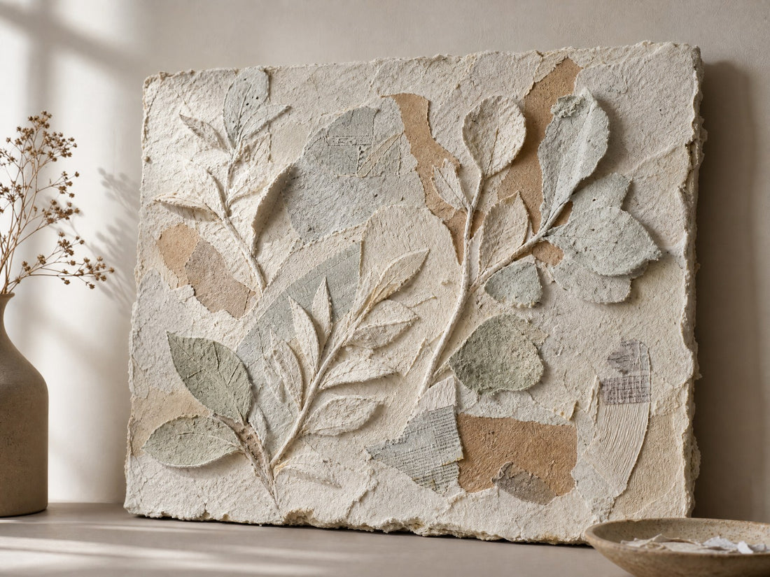 Pulp Again: Turning Junk Mail into Recycled Paper Relief Wall Art