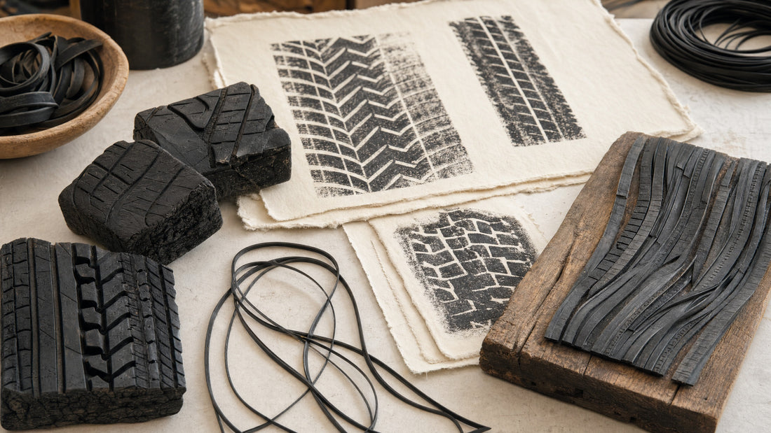 Tracks and Traces: Recycled Tire Rubber as Printmaking and Relief Art