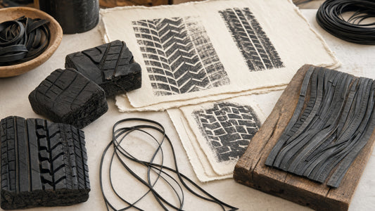 Tracks and Traces: Recycled Tire Rubber as Printmaking and Relief Art