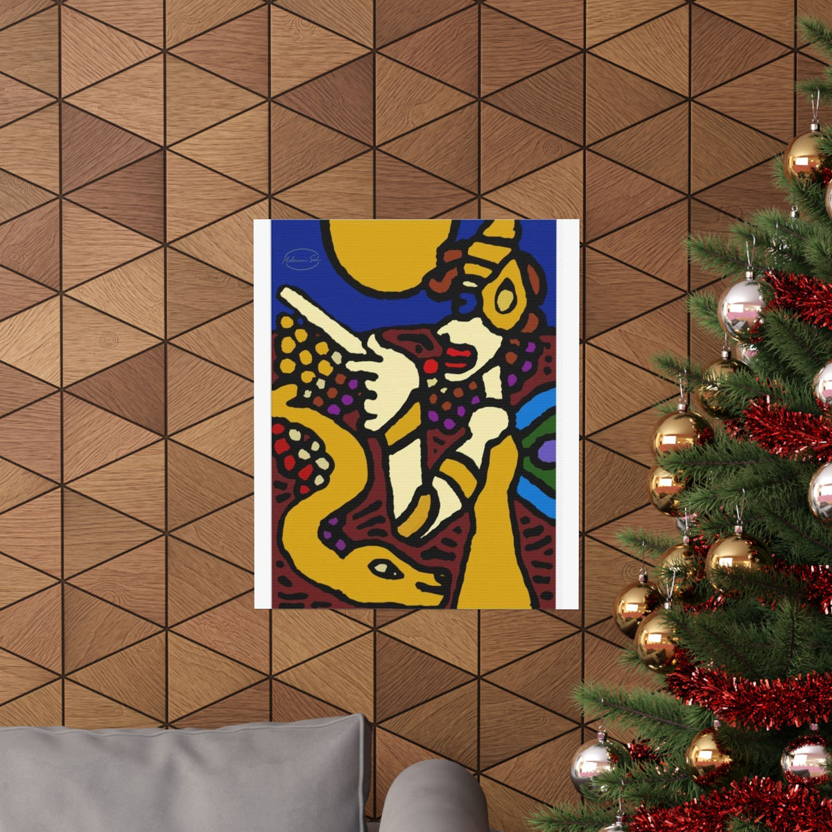 The golden snake being blessed by the fairy Matte Poster Vertical (Large)