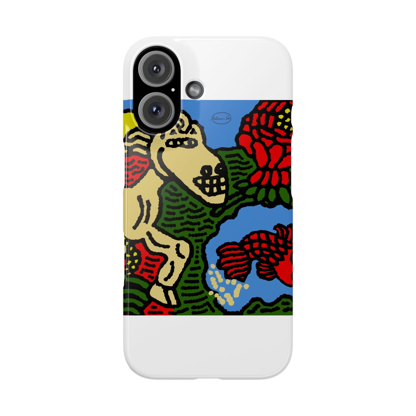 Galloping carefree through life Slim Phone Case