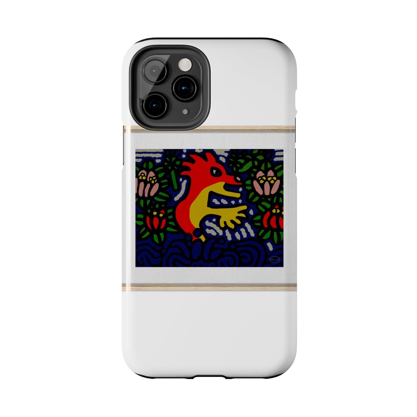 Breaking through the surface of a lotus pond Tough Phone Case