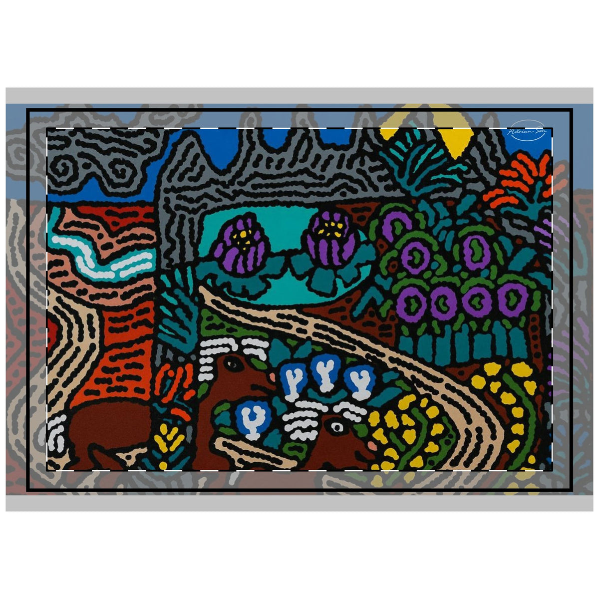 Road to a Sanctuary and Oasis — Throw Pillow