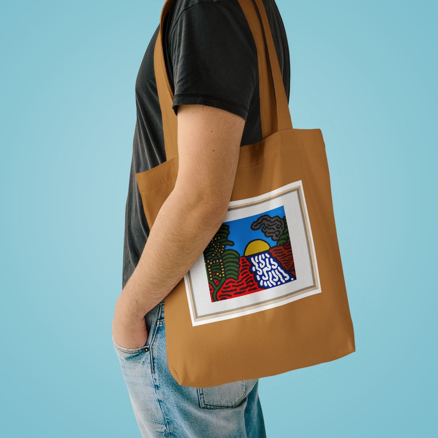 The river that joins the Australian wattle and Lebanese cedar tree in friendship Classic Tote Bag