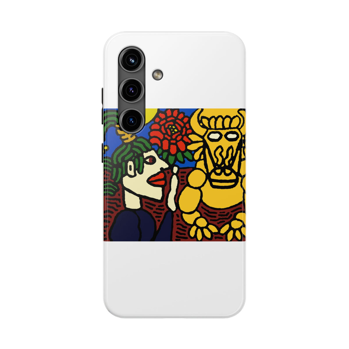 The warrior hailing the mighty golden dragon Tough Phone Case