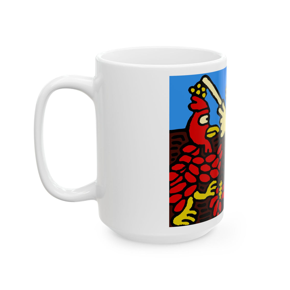 The hen gaining a blessing from a fairy Ceramic Mug