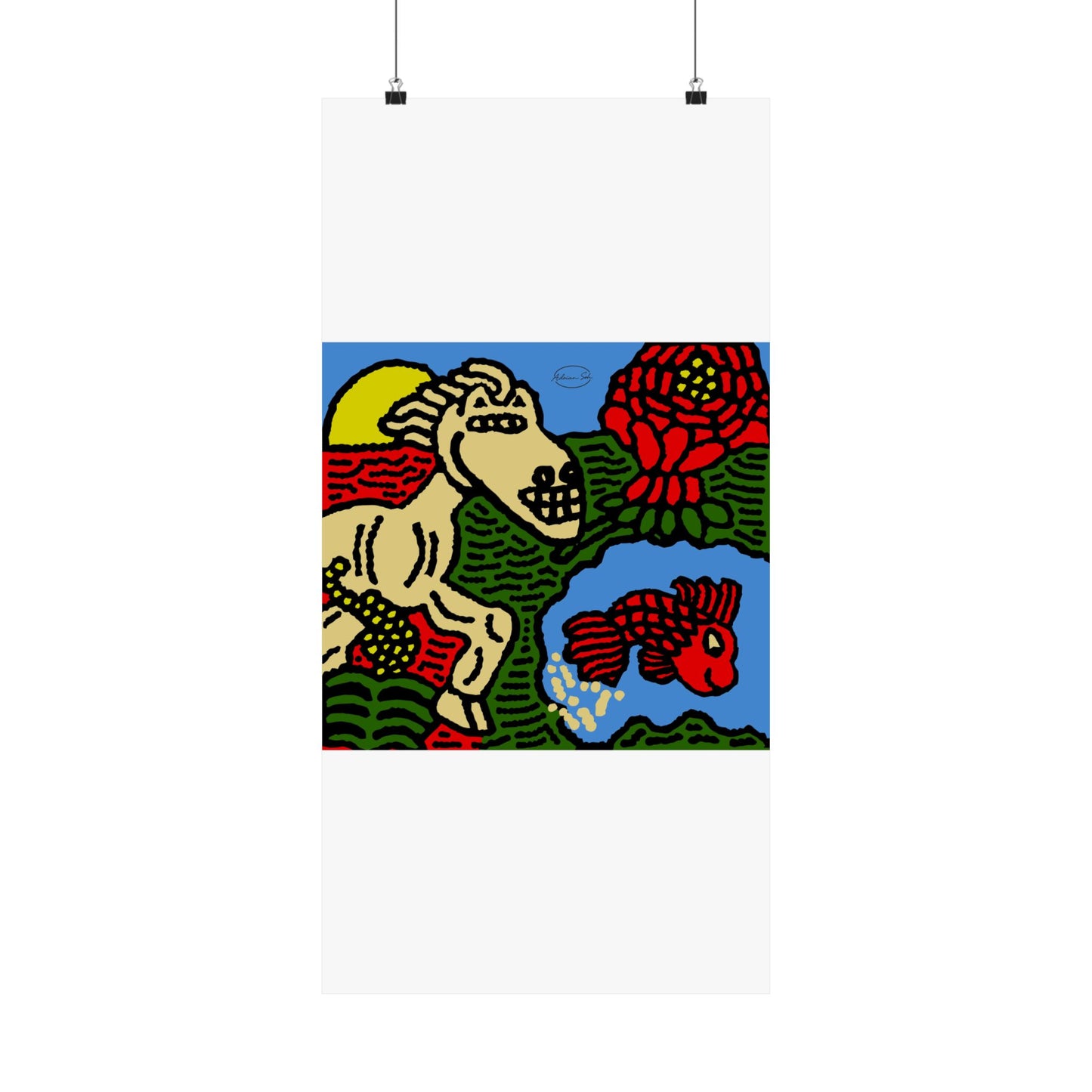 Galloping carefree through life Matte Poster Vertical (Large)