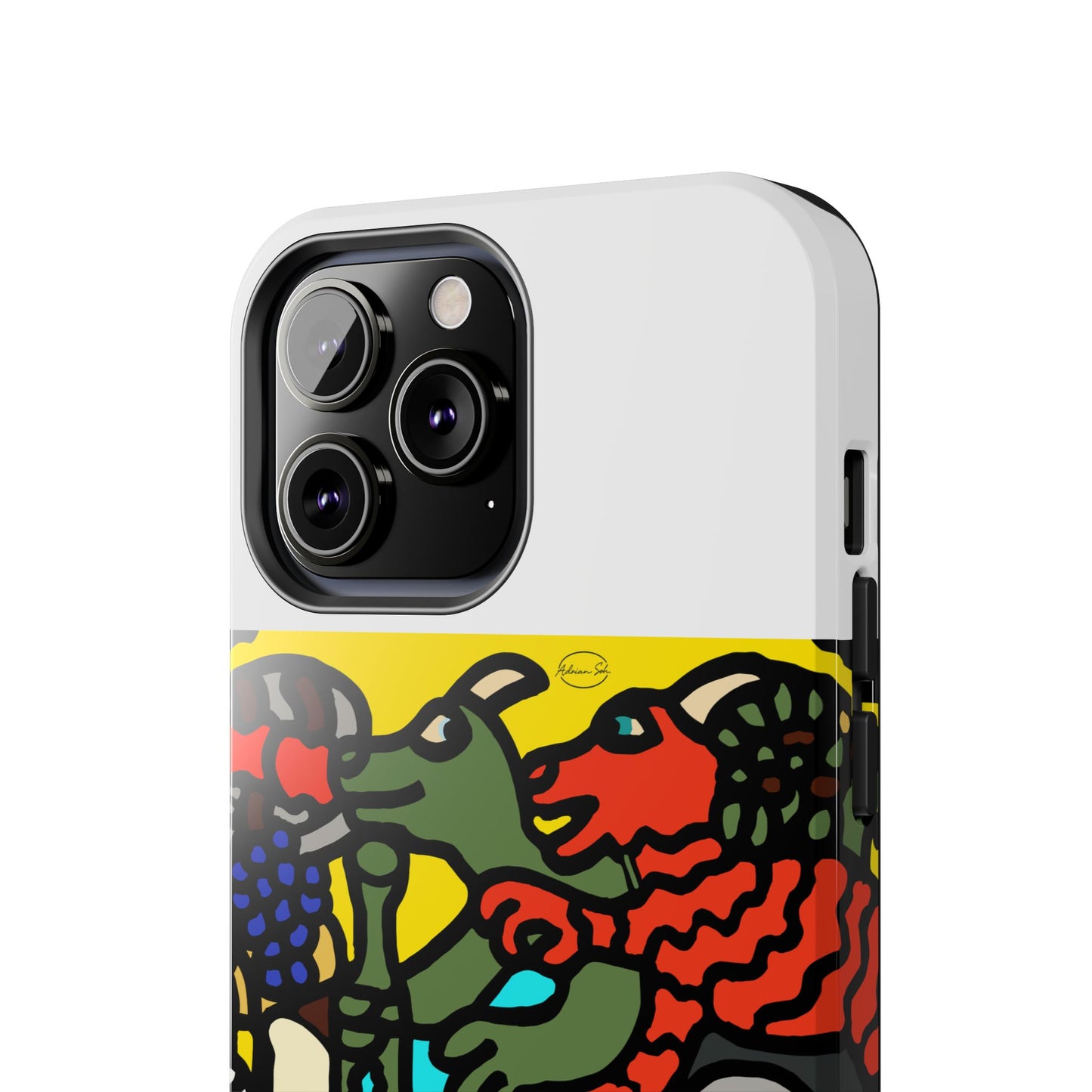 Two dragons enjoying a feast together Tough Phone Case