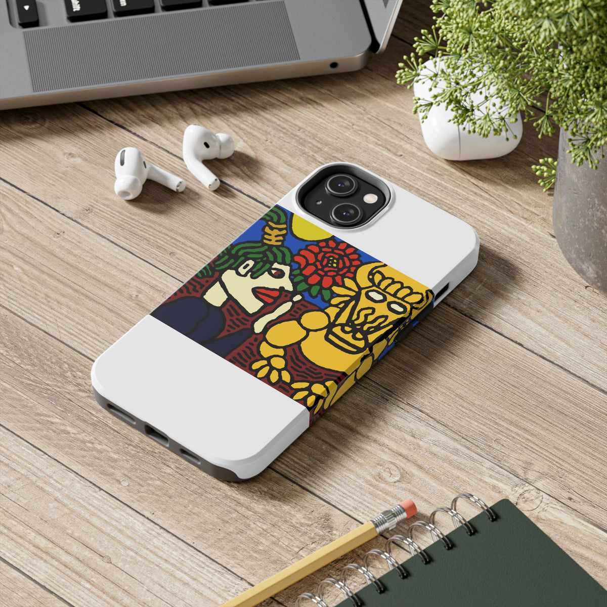 The warrior hailing the mighty golden dragon Tough Phone Case