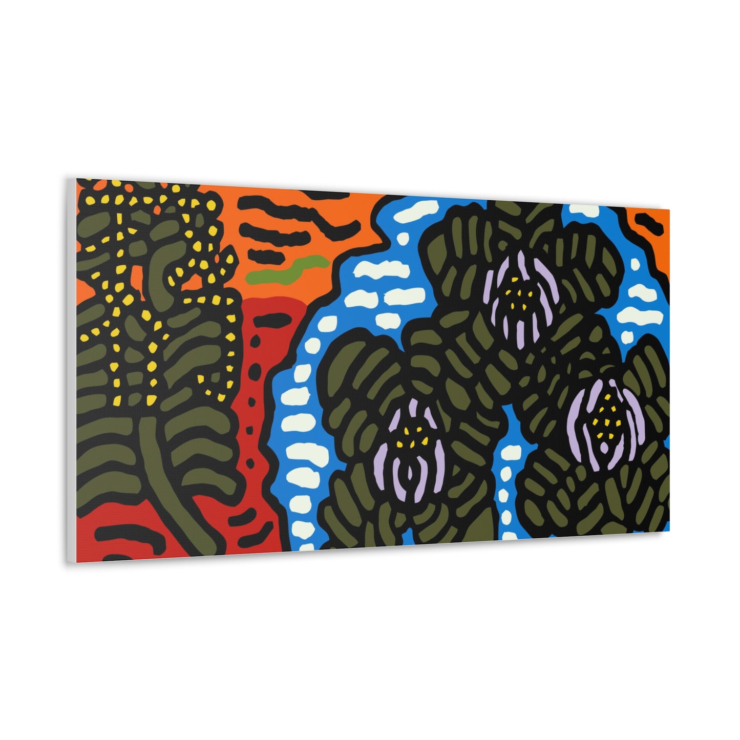The Sri Lankan water lilies meets the Australian wattle Canvas (Large)