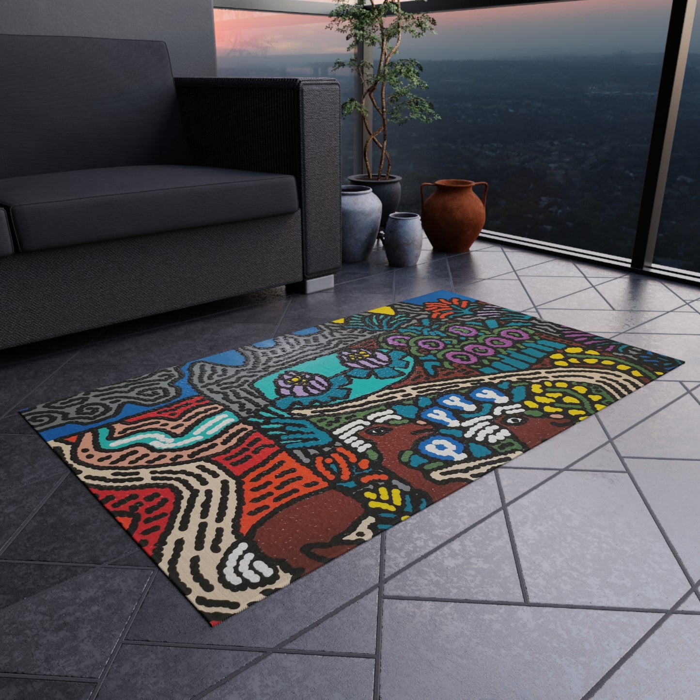 Going to the valley of hope and prosperity — Outdoor Rug