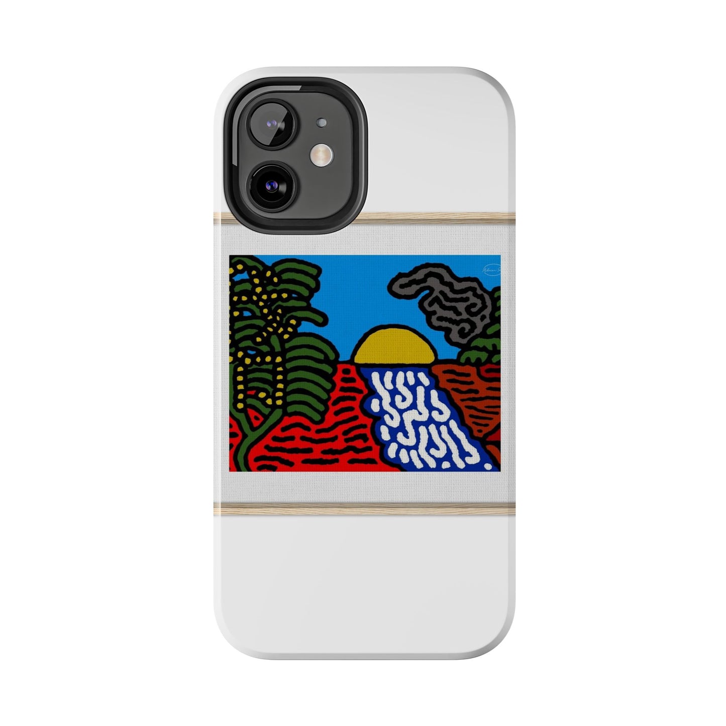 The river that joins the Australian wattle and Lebanese cedar tree in friendship Tough Phone Case