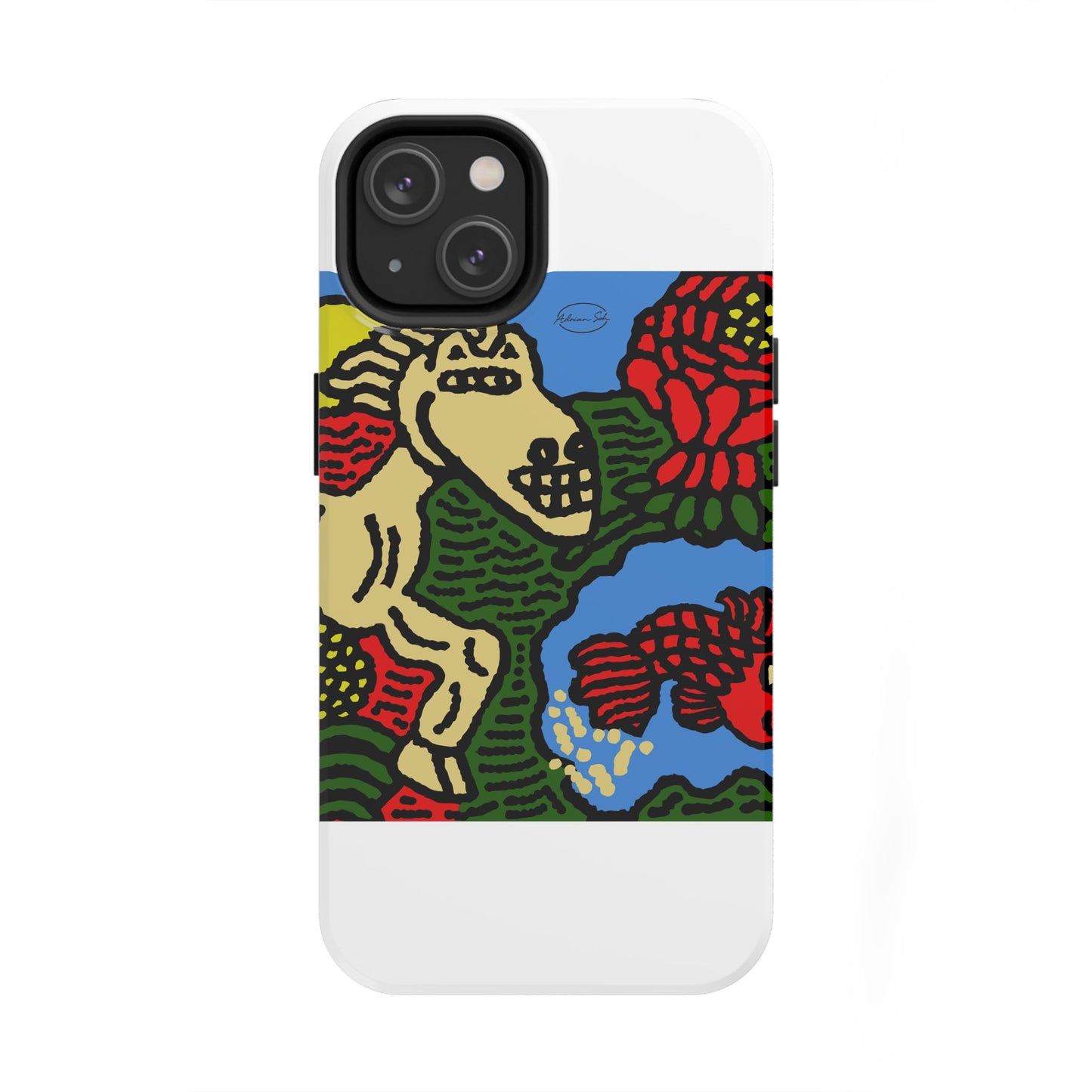 Galloping carefree through life Tough Phone Case