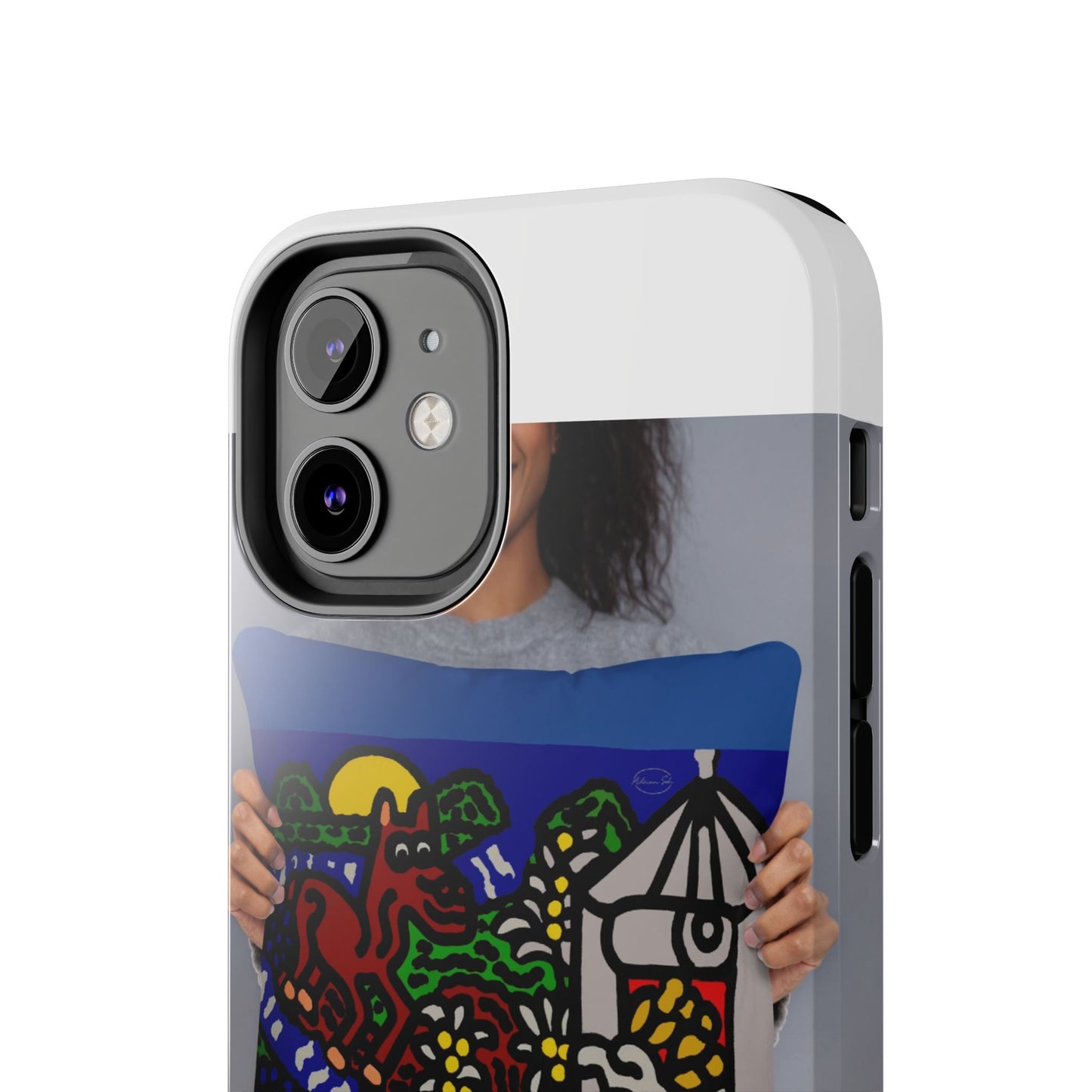 Bunny welcoming a friendly horse on his journey Tough Phone Case