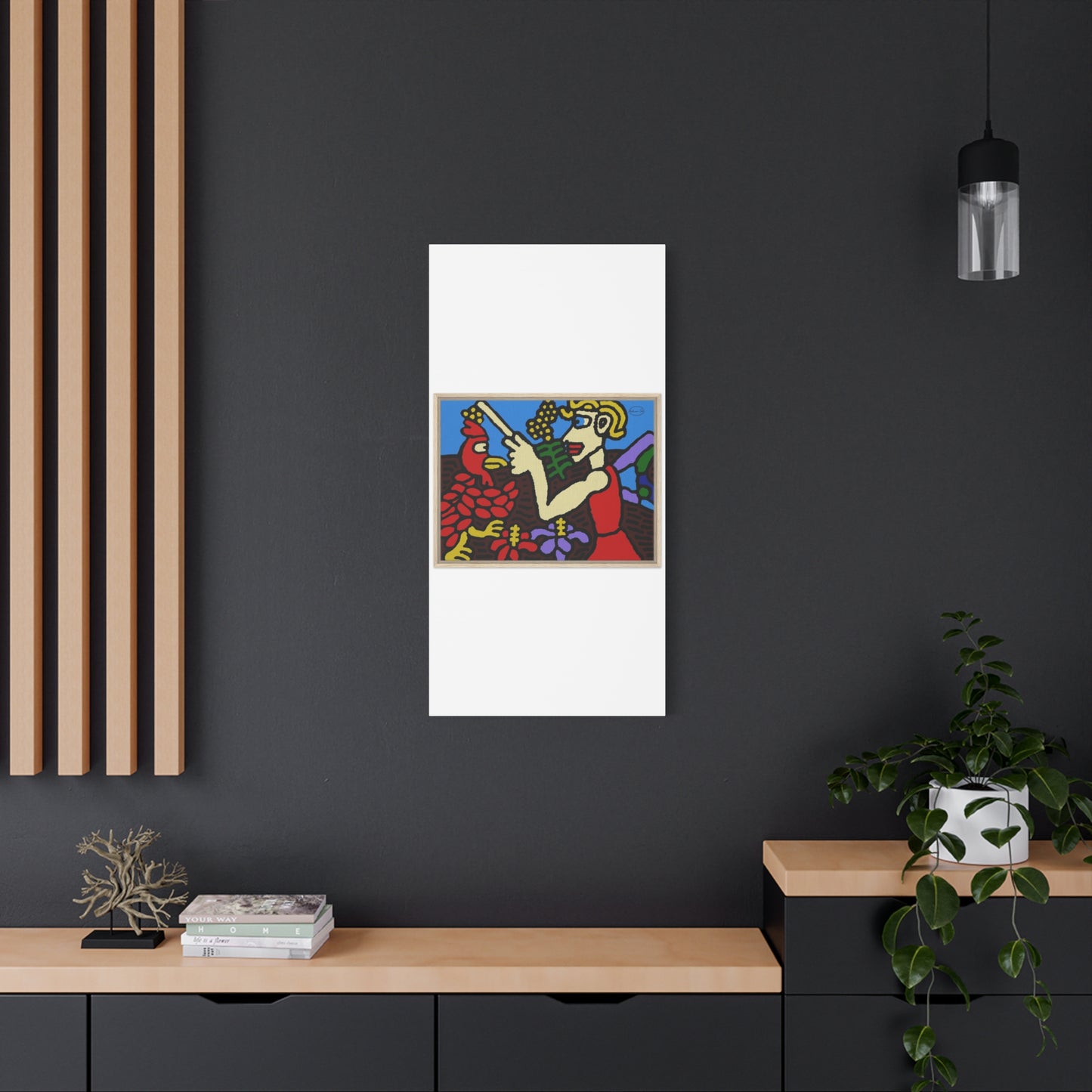 The hen gaining a blessing from a fairy Canvas (Large)