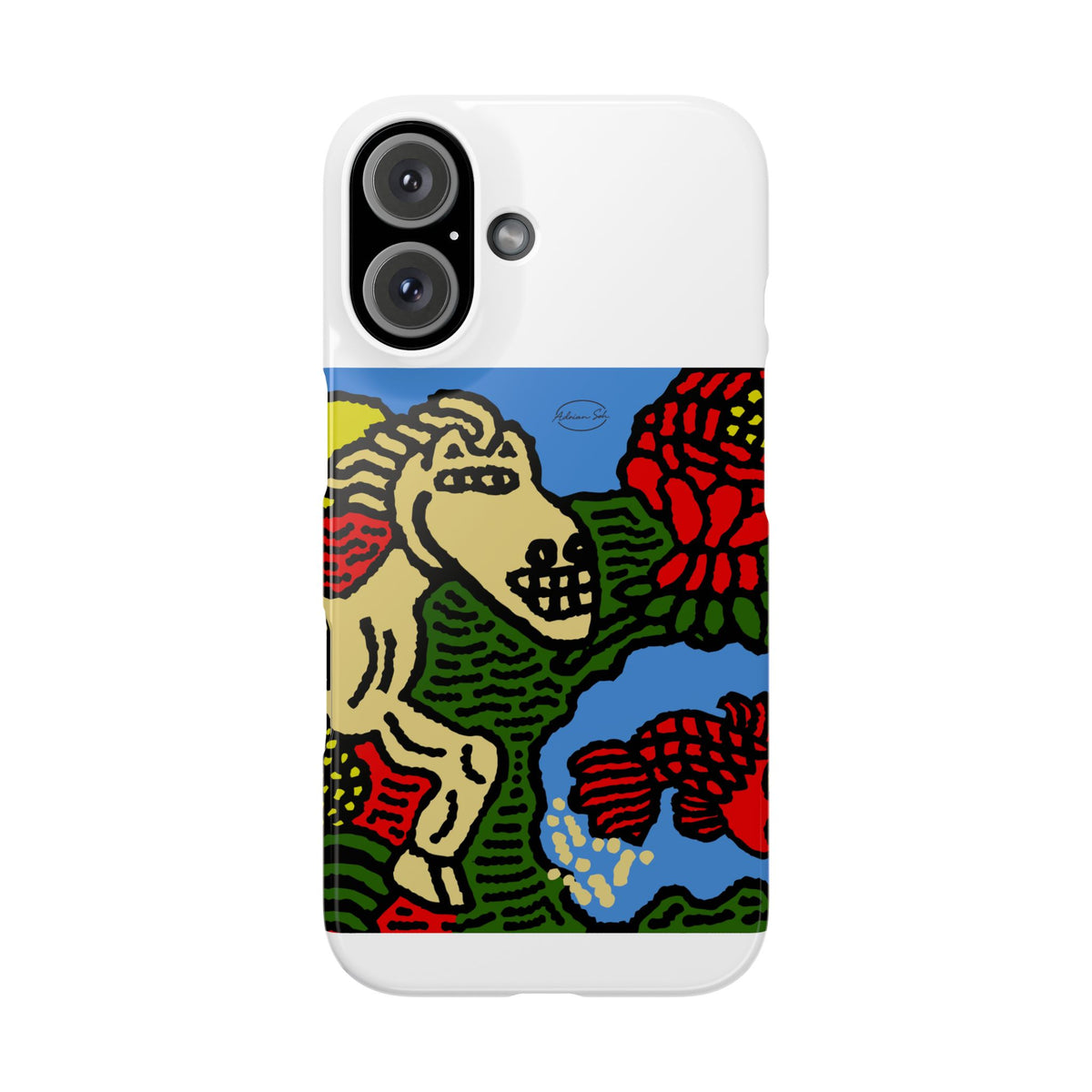 Galloping carefree through life Slim Phone Case